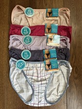 NWT FREE SHIP 5 Size 7 L Vanity Fair Illumination String Bikini Panties 18108