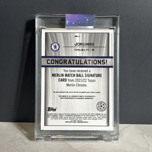 2021 Merlin Collection Chrome UCL - Match Ball Signatures #MB-J Jorginho Auto - Picture 2 of 2