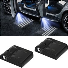 2PCS Car Door Logo Projector Lights, LED Wireless Welcome Courtes Color: Black
