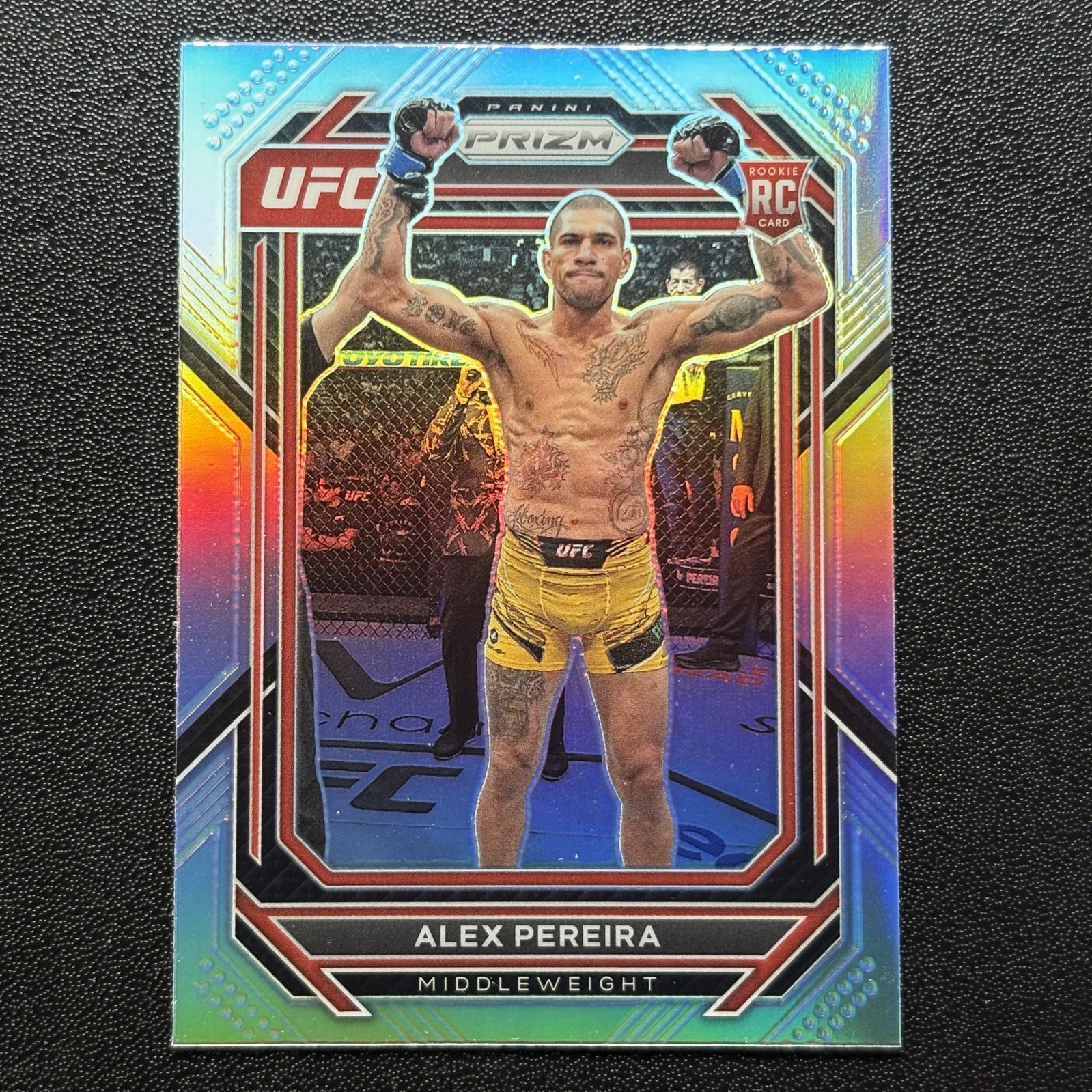 Alex Pereira RC 2023 Panini Prizm UFC Silver Prizm Rookie Card #111