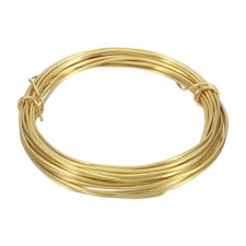 14 Gauge Brass Round Wire, 20 ft Craft Tarnish Resistant Beading Wires