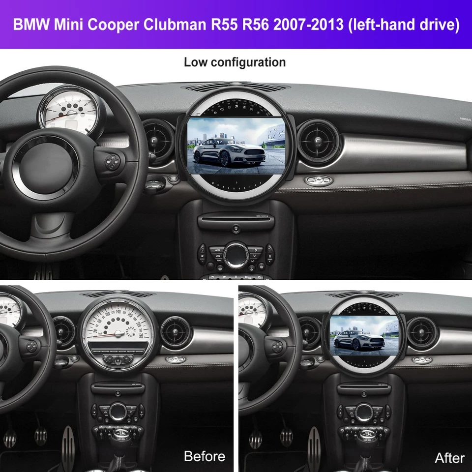 Android 15 Für BMW Mini Cooper R55 R56 2007-13 Autoradio Navi Car Play GPS Wifi - Bild 3 von 4