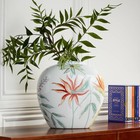 Sensei 13 1/4" Wide Red and White Ceramic Decorative Vase