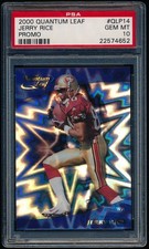 1999 Score Supplemental Jerry Rice #QLP14 2000 Quantum Leaf Preview PSA 10 Pop 2