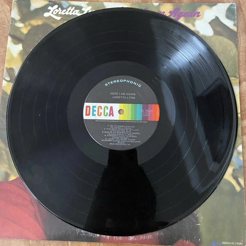 Loretta Lynn Here I Am Again’ Vinyl Record Album MCA Records 1972 Decca Foto 4 de 4