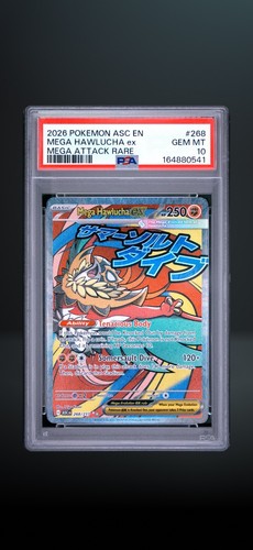 2026 Pokemon Ascension En Mega Hawlucha Ex- Mega Attack Rare