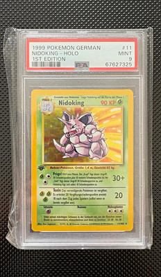 Nidoking 1st Edition Base Set 1999 - German - Holo - No Shadows
