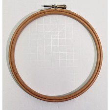 Vintage Wood Embroidery Hoop England 6  Round Screw Tension Cross Stitch Crafts