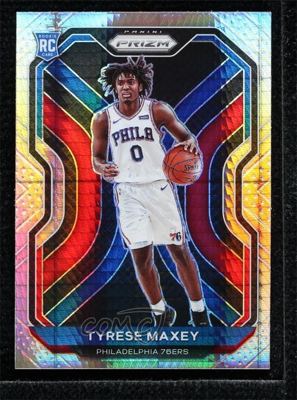 2020-21 Panini Prizm Hyper Prizm Tyrese Maxey #256 Rookie RC 02ez