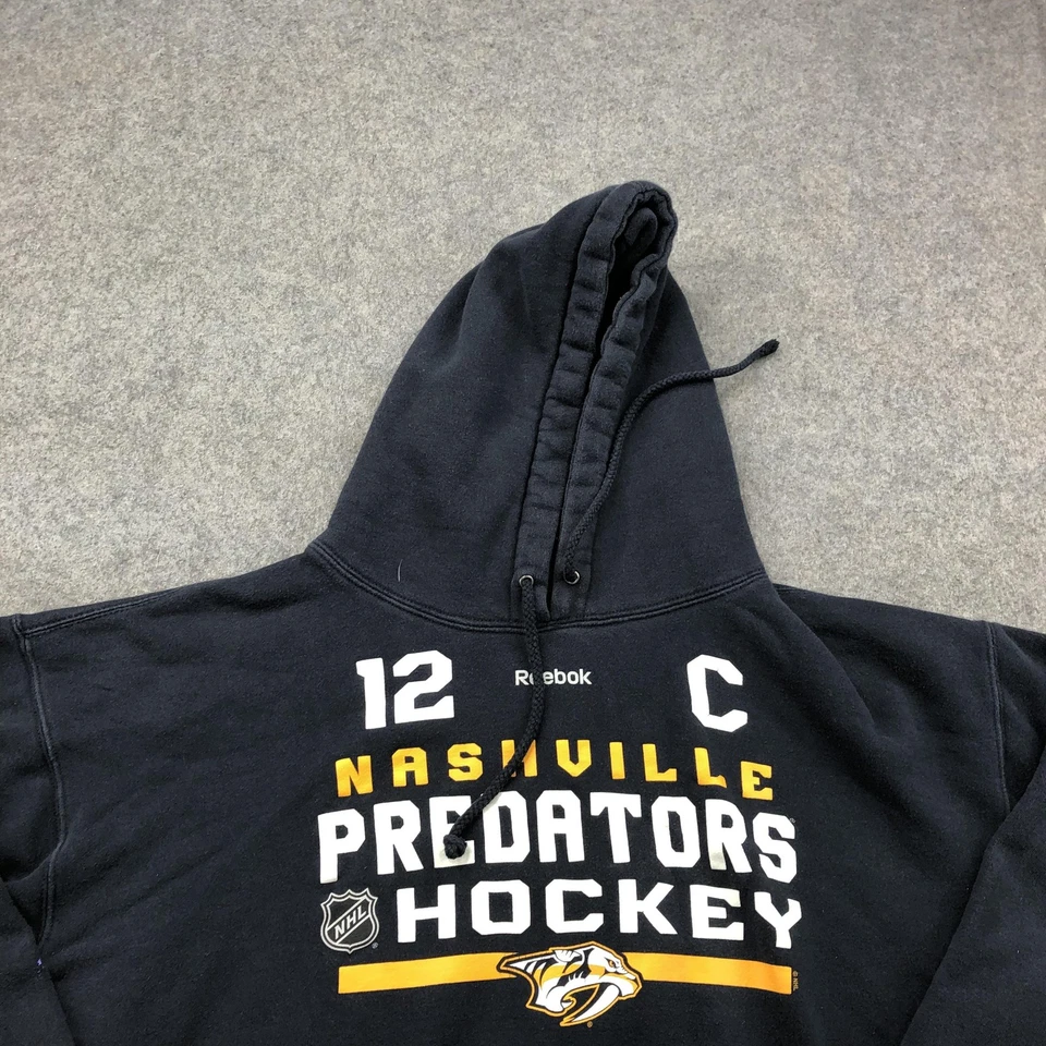 Nashville Predators Sudadera con Capucha Para Hombres XL NHL Hockey Mike Fisher 12 Pullover Reebok Foto 4 de 4