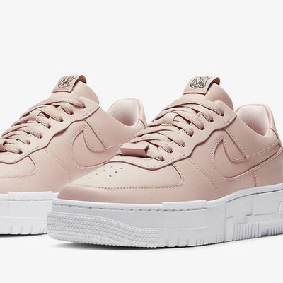 Nike Air Force 1 Pixel Pink Particle Beige Sneakers