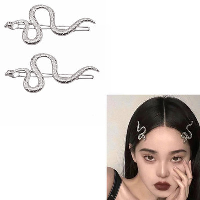 Silver Snake Hair Clip - Metal Snake Clips, 2Pcs Hair Pins for Women, Girls, ...