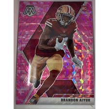 2020 Panini Mosaic Brandon Aiyuk Rookie Card 210 Pink Camo Prizm 49ers RC. rookie card picture