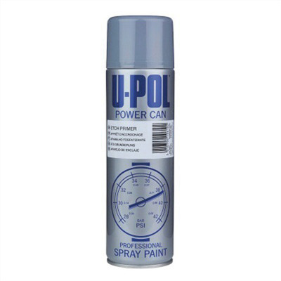 U Pol Products Power Can UP0830 Etch Primer, 500 mL Aerosol Can, Gray, Liquid