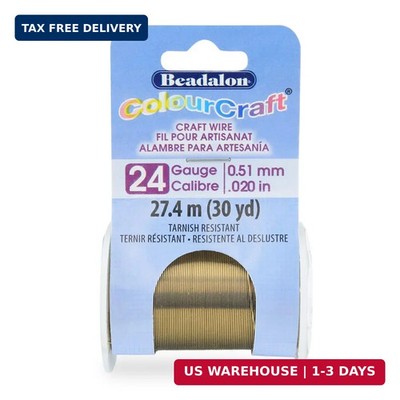 Beadalon ColourCraft Wire, 24 Gauge, Vintage Bronze Color, 30 yd Spool