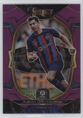 2022-23 Panini Select La Liga Terrace Purple Prizm 15/75 Robert Lewandowski 07vd
