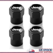 Black Metal Tire Valve Stem Caps 4 Pack Jeep Wrangler Compass Cherokee Renegade Black Metal Tire Valve Stem Caps 4 Pack Jeep Wrangler Compass Cherokee Renegade