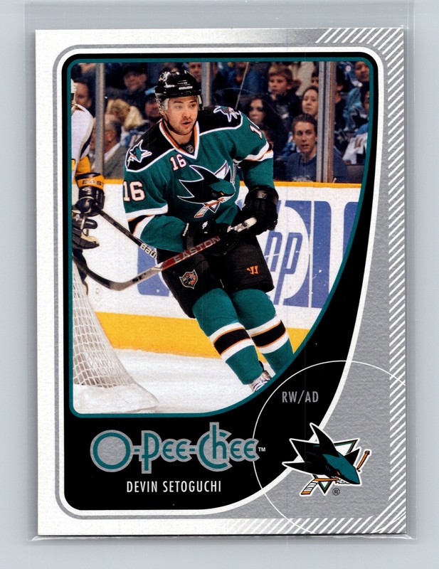 #347 Devin Setoguchi, San Jose Sharks 2010-11 O-Pee-Chee OPC Base