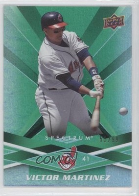 2009 Upper Deck Spectrum Green 51/99 Victor Martinez #29 0a1