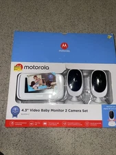 Motorola BLISS54-2 Color 4.3" Video Baby Monitor 2 Camera Set*Tested*
