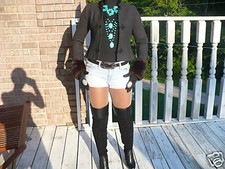Unique Gray Black Wool & Mink Fur Coat Jacket Bolero Xs
