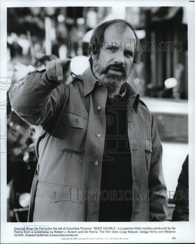 1984 Press Photo Director Brian De Palma on the set of 