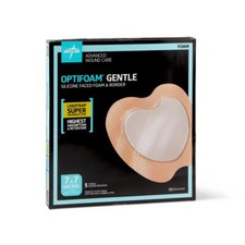Optifoam Gentle Silicone-Faced Foam Dressing, 7" x 7", Sacrum, Case