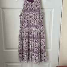 Altar'd State Womens Lace Embroidered Dress Purple Size M Classic Summer