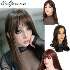 Realistic Silicone Female Head Mask Crossdresser Face Mask For women For Cosplay