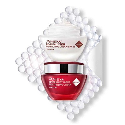 AVON ANEW REVERSALIST PERFECTING DAY CREAM LSF25 + NACHTCREME 30+ PROTINOL 