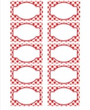 Jam Jar Labels 4 x Sheet of 10 (40 labels) - White Self Adhesive Easy Stick