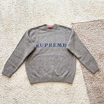 Supreme Contrast Logo Sweater Black Taupe Red 3colors 25SS Supreme Contrast Logo Sweater Black Taupe Red 3colors 25SS