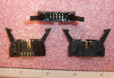 QTY (23) 10 POSITION SHROUDED MALE ELECTOR HEADERS 2.54mm 499923-1 AMP