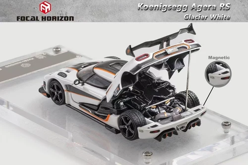 FH 1:64 White Agera RS Super Racing Sports Model Diecast Metal Car - Picture 5 of 10