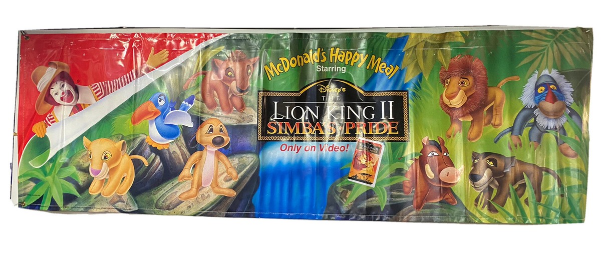 1998 アメリカ マクドナルド 店舗 ディスプレイ バナー 特大 サイン 1998 McDonald's Happy Meal Banner Display Sign The Lion King
