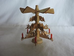 Miniature Wooden Three Level Pyramid with Six Arms