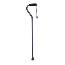 New Drive Medical Unisex Offset Handle Adjustable Shaft Solid Navy Walking Cane