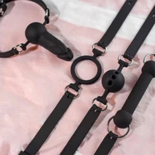 Open Mouth Gag Harness Bondage Gag Deep Throat O-ring Gag Stuffed Oral Fixation