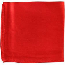 New Men's Polyester Shiny Finish Pocket Square Hankie Only Red formal wedding