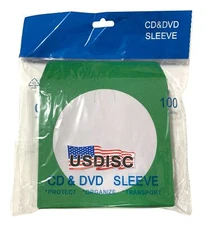 Paper Sleeves 100g Window, Flap, Green, Pack of 100 100 Sleeves