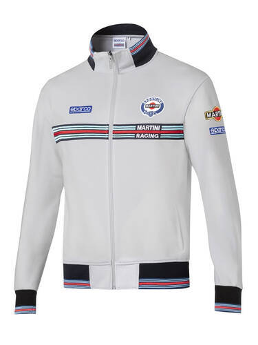Sweat zippé intégral gris Sparco Martini Racing - taille M