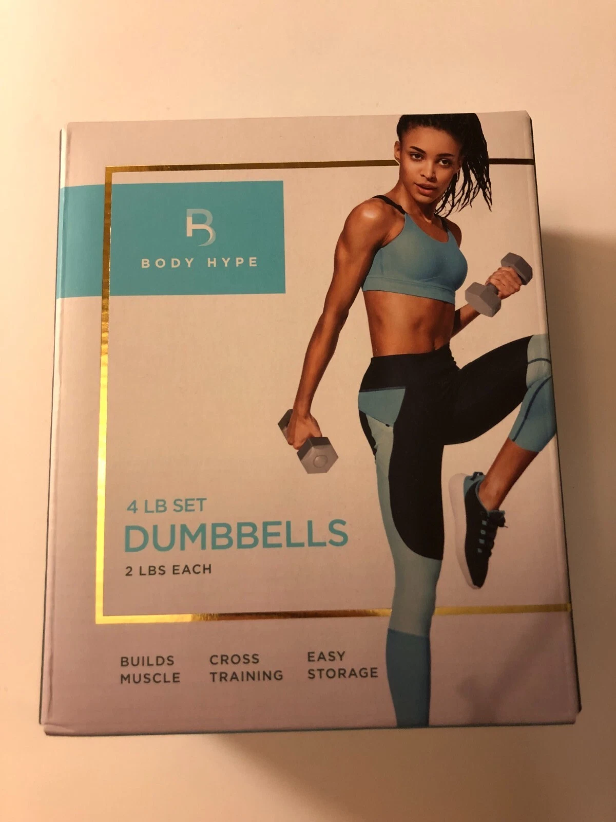 Body Hype 4 LB Dumbbells Set 2 LBS Each Hand Weights Workout Gym