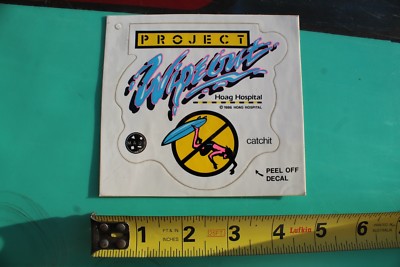 Maui And Sons Hawaii Project Wipe Out 1986 Surfboards Vintage Surfing STICKER