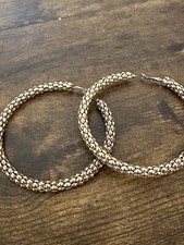Large Gold Tone Hoop Earrings
