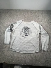 Chicago Blackhawks NHL CCM Women's Gray Pullover Sweater Size XL