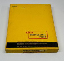 OPENED 1951 KODAK Kodabromide photo paper F-1 SW 100 sheets 8x10 half full