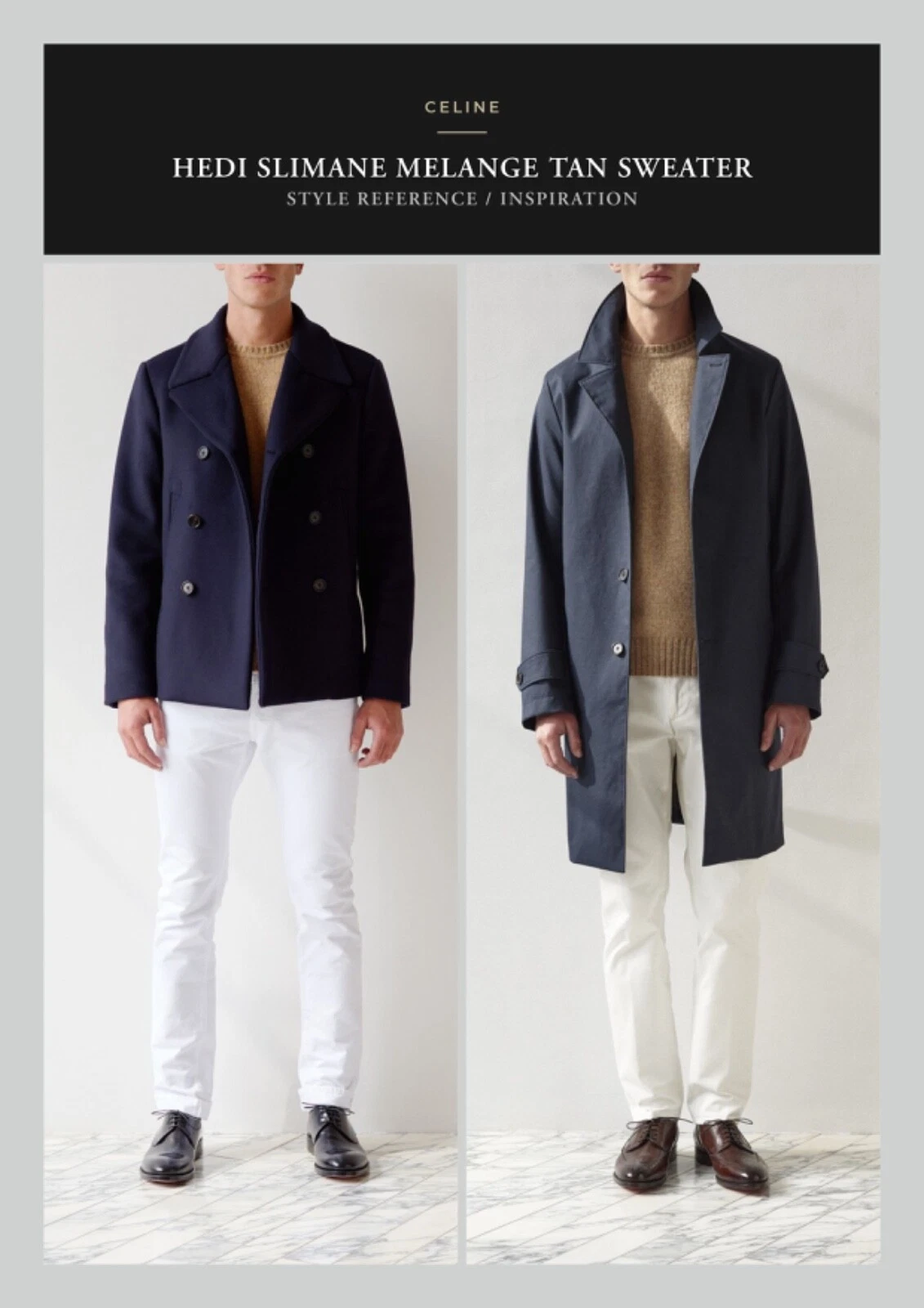 Maglione Best Dressed $1.500 con tasse Hedi Slimane CELINE Melange Lana lana marrone