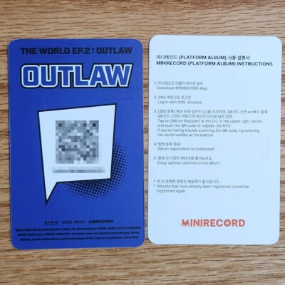 San Official Mini Photocard(QR Type) Ateez The World Ep.2 Outlaw