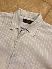 TASSO ELBA MENS BLUE STRIPE L/S BUTTON DOWN SIZE XL MSRP 75