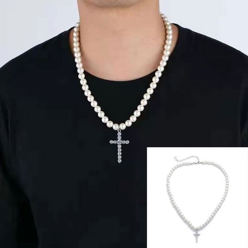 Vintage Cross Pendant Necklace Chain 